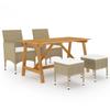 Day and Night - Day and Night Beige 5-Piece Garden Dining Set