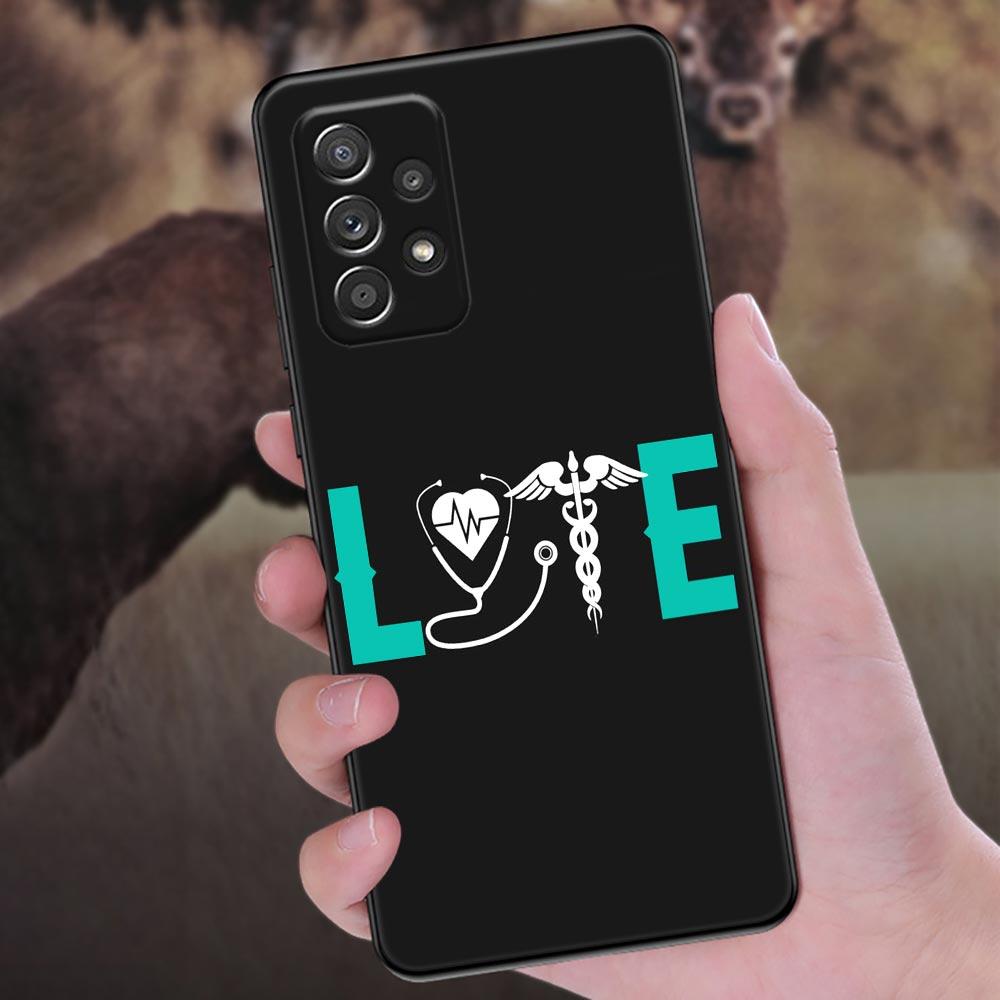 Nurse Medical Heart Stethoscope Phone Case For Samsung Galaxy A57 A56 A37 A55 A36 A26 A54 A52 A35 A34 A25 A17 A16 A15 A07 Cover