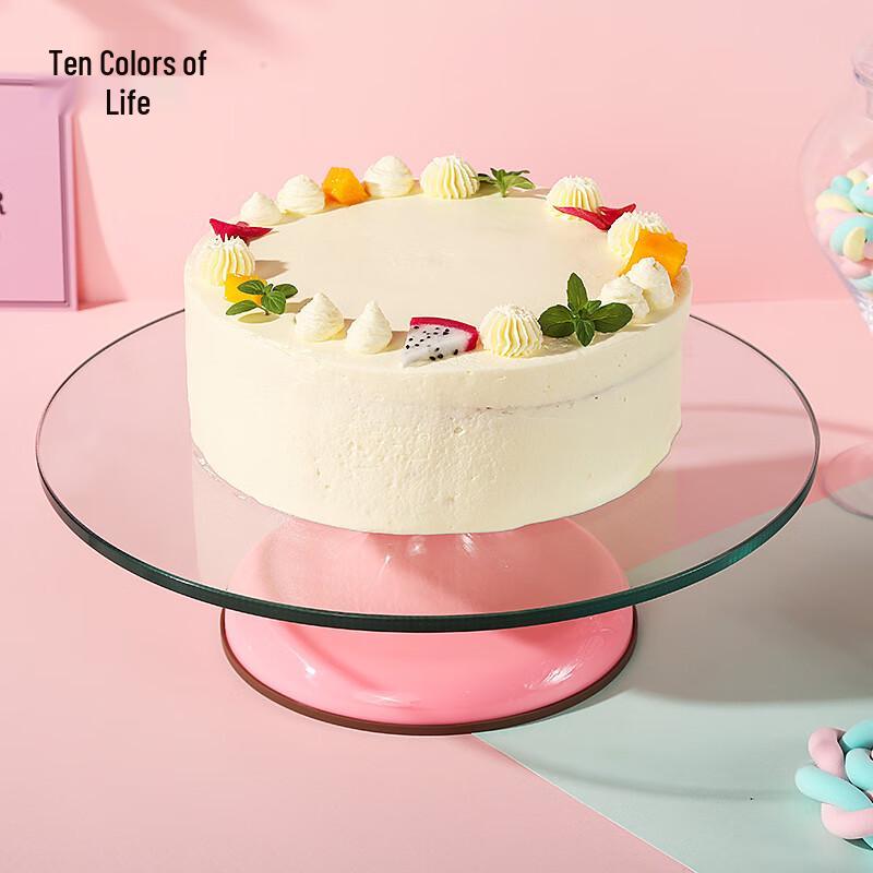 Вращающаяся подставка для украшения тортов из закаленного стекла