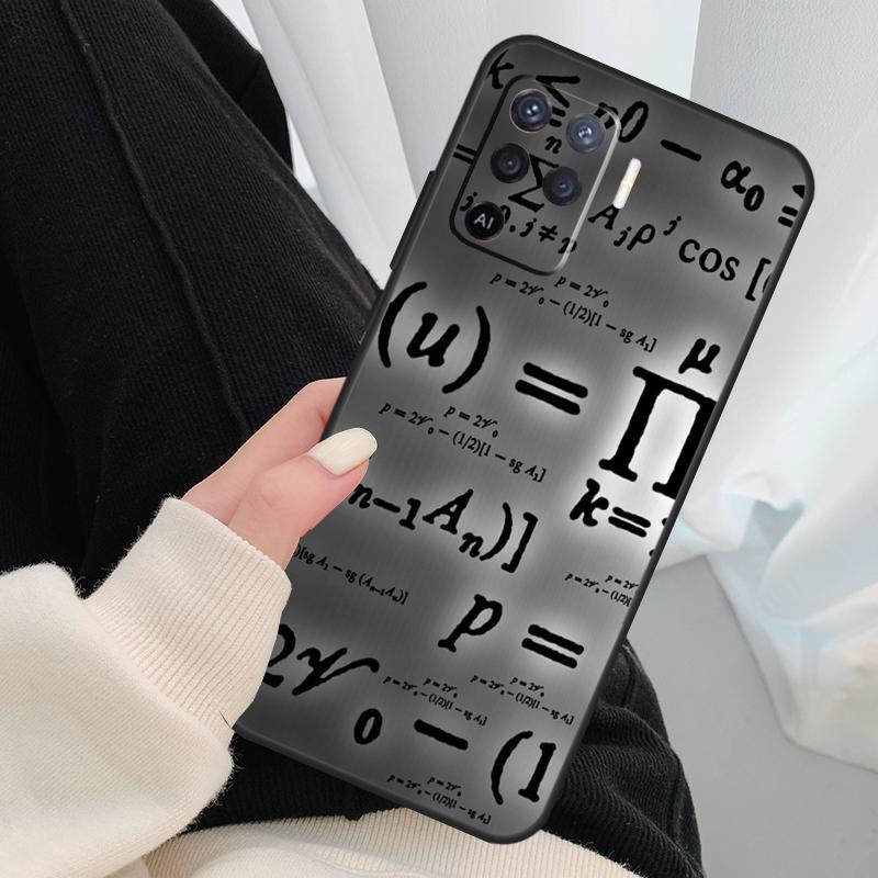 E=mc2 Mathematical Physical Formula Case For Oppo A18 A38 A58 A78 A98 A80 A60 A40 A96 A76 A16 A94 A74 A54 A15 A17 A57 A77 A5 Pro