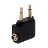 Set of 2pcs Aviation Headphone Adapter 3.5mm Port Aircraft Earphone Socket Conversion Adaptors Portable Converters