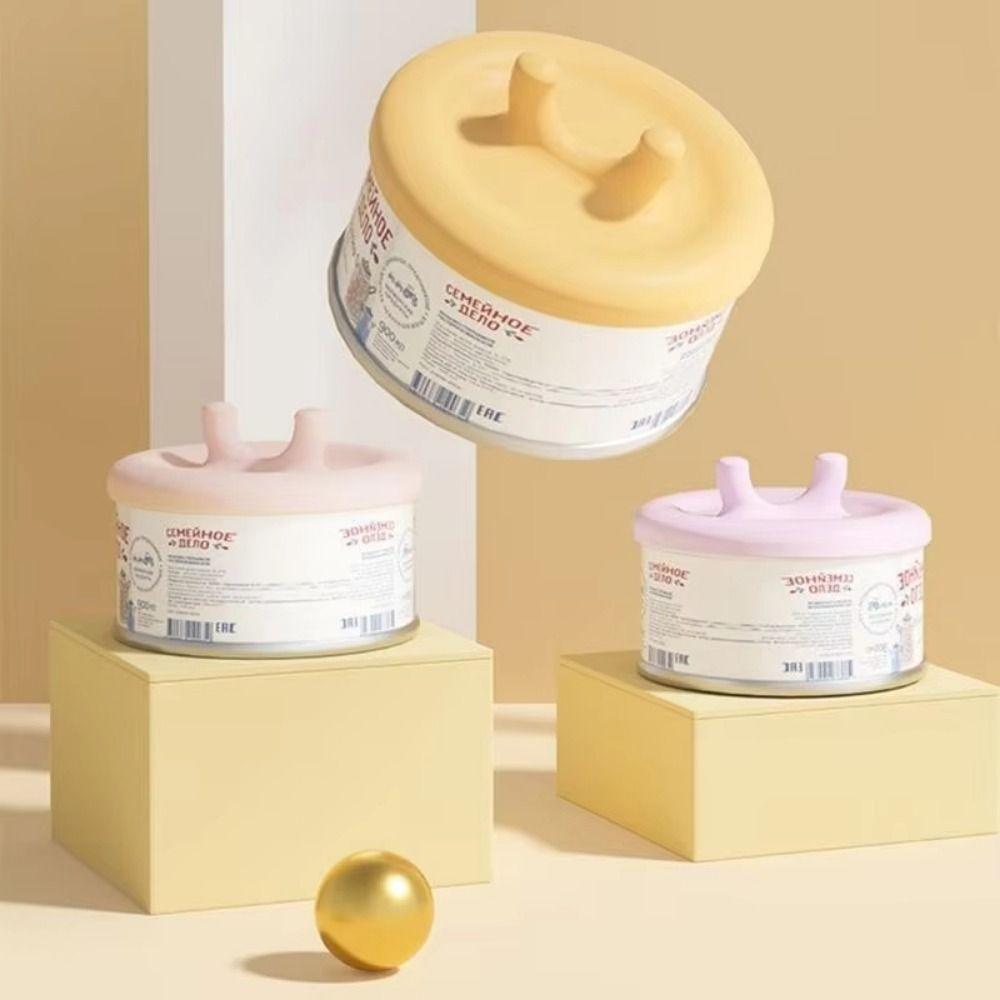 2Pcs Cute Shape Silicone Pet Food Cover Portable Cat Can Opener Wet Food Mixing