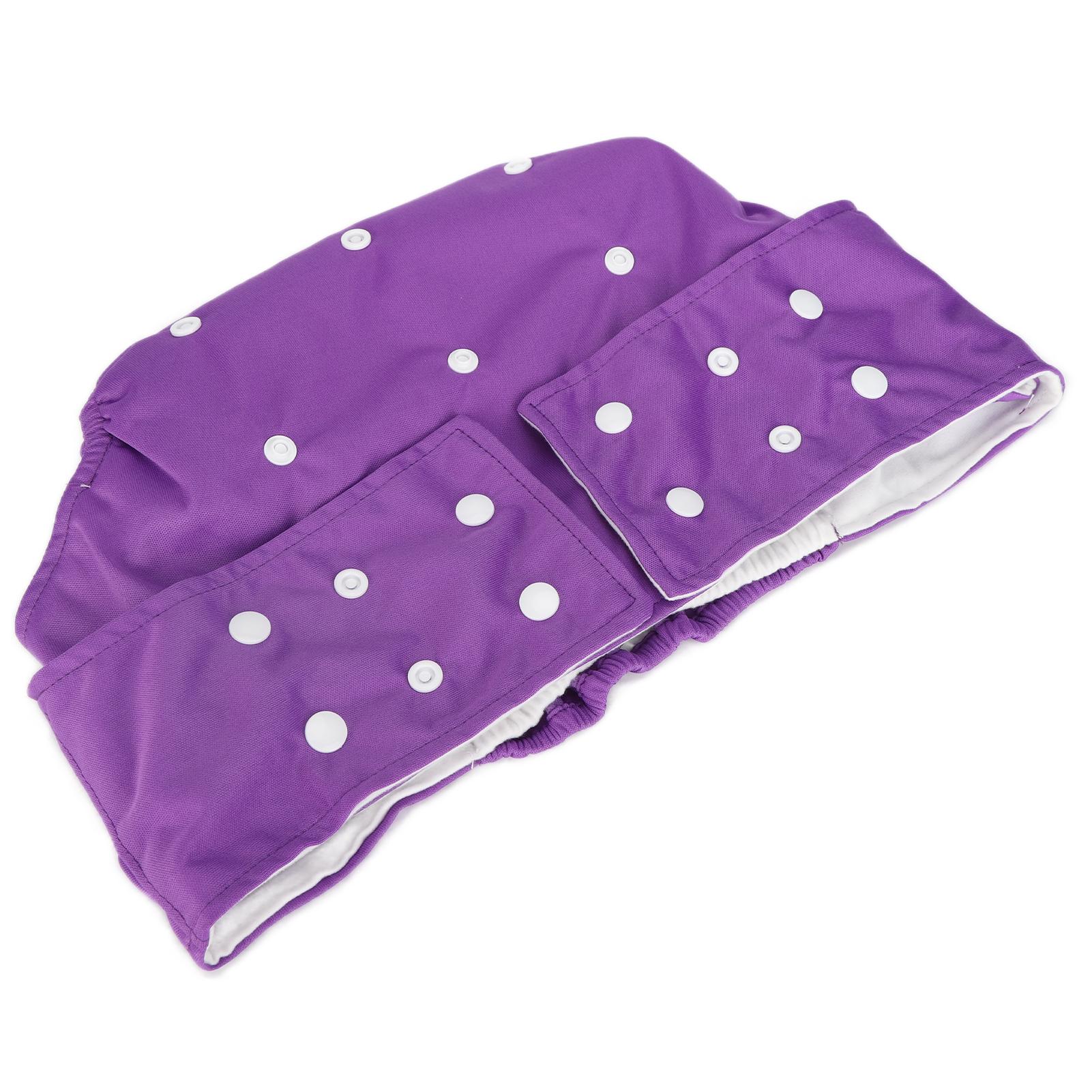 

Подгузник для взрослых, моющийся, водонепроницаемый, многоразовый, регулируемый, для ухода за пожилыми людьми, фиолетовый