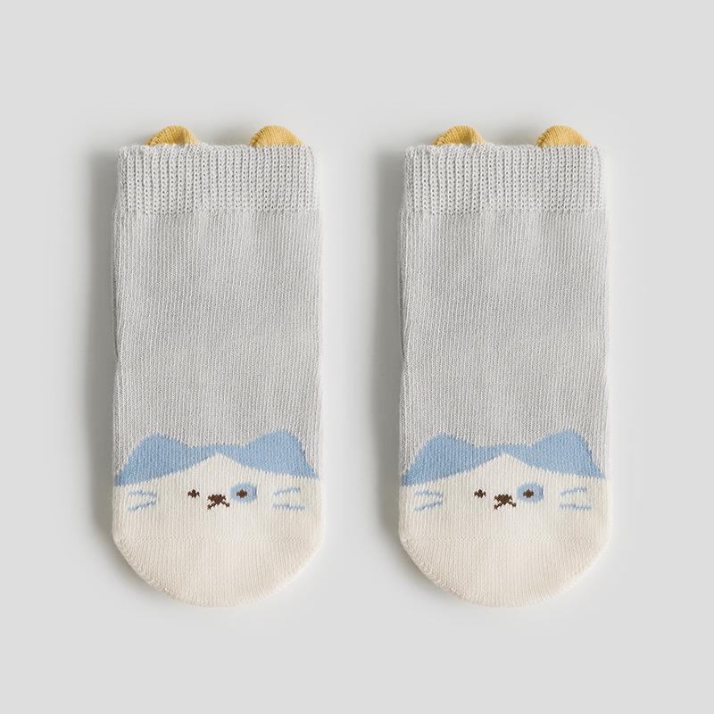 Cartoon Cotton Non-Slip Mid-Calf Baby Socks - Spring/Autumn