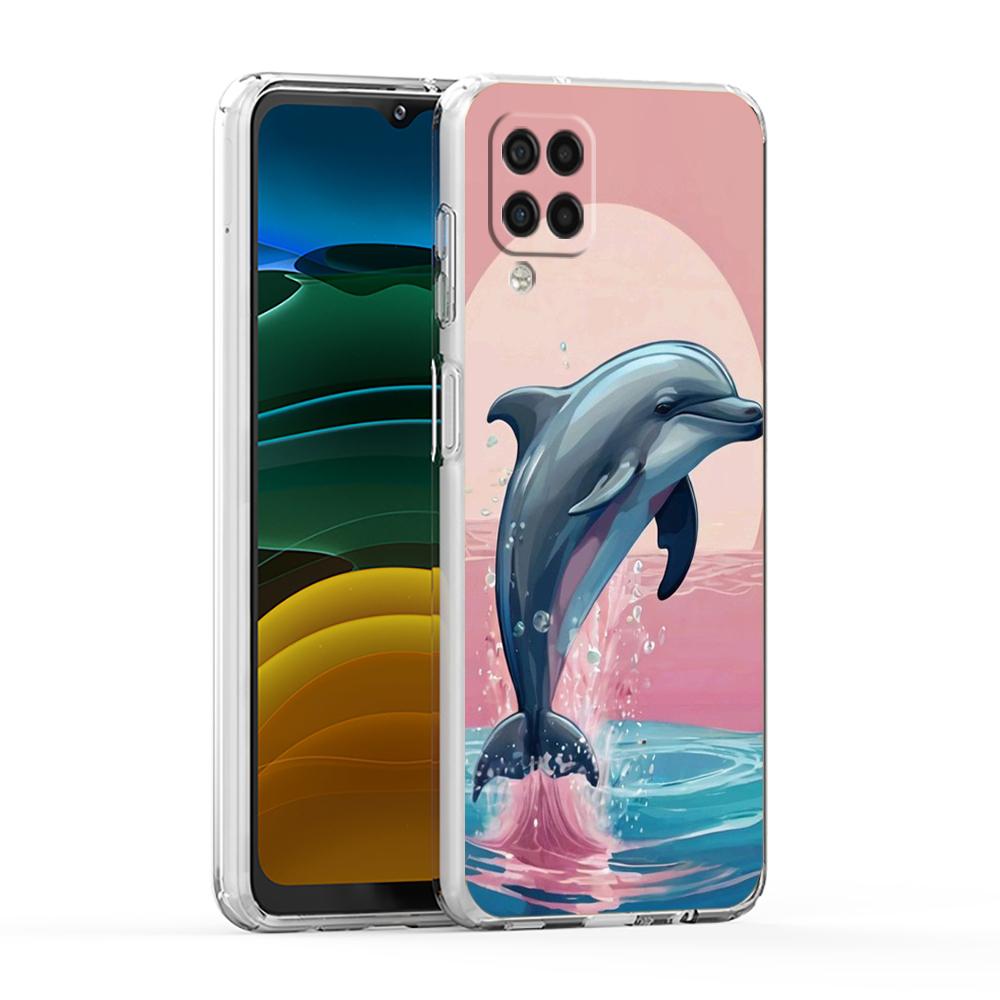 Ozean Tier Delfin TPU Hülle für Samsung Galaxy A25 A23 A22 A52S A52 A55 A72 A51 A71 A41 A31 A13 A11 5G Transparente Handyhülle