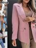 Women's Spring/Autumn New Style Blazer Long Sleeve Double Button Lapel Coat