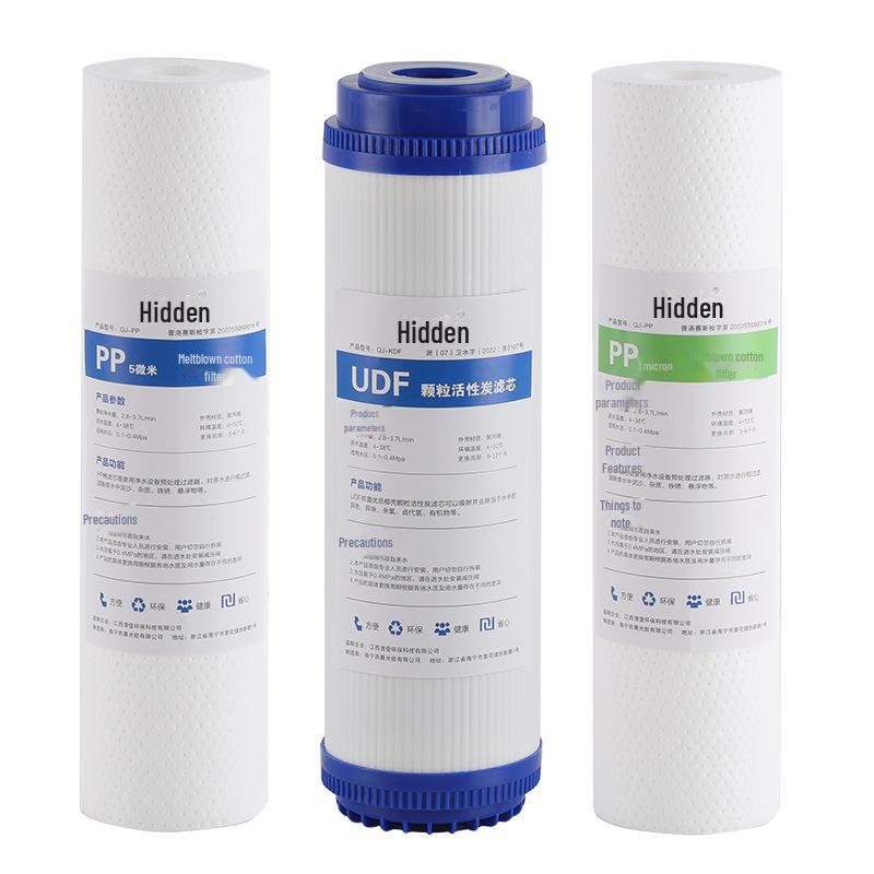 Universal 10-Inch Activated Carbon Water Purifier with 3-Stage Filter