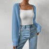 Women's Fashion Shawl Sweater Solid Color Long Sleeve Cardigan Top