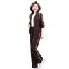 Autumn-Winter 2025 Stylish Plus Velvet Two-Piece Set for Middle-Aged Women