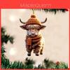 Adorable Cartoon Cow Acrylic Car Pendant Charming Holiday Tree Decoration Home Decor