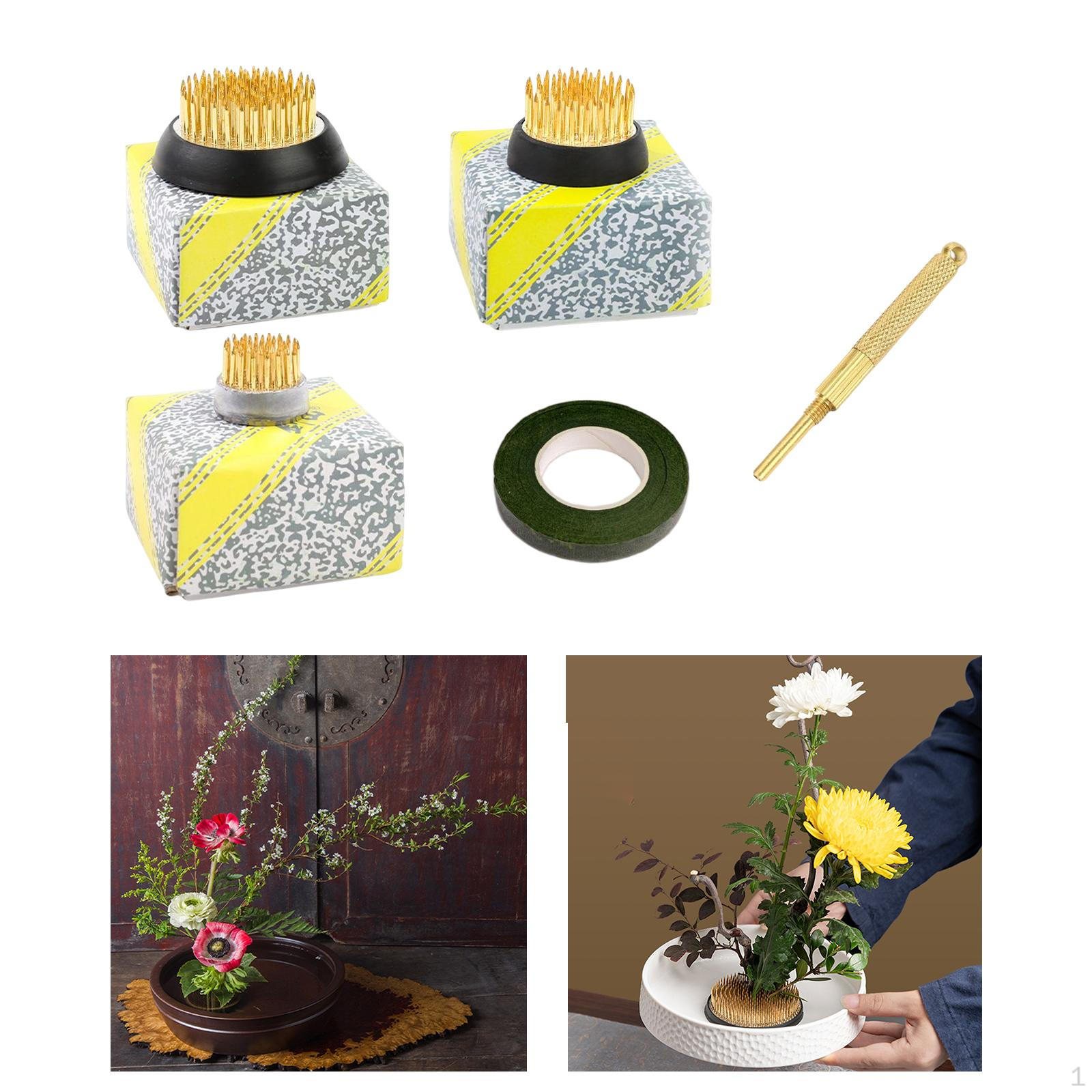 

Композиция из 5 цветочных лягушек с лентой и прокладкой, держателем для иглы