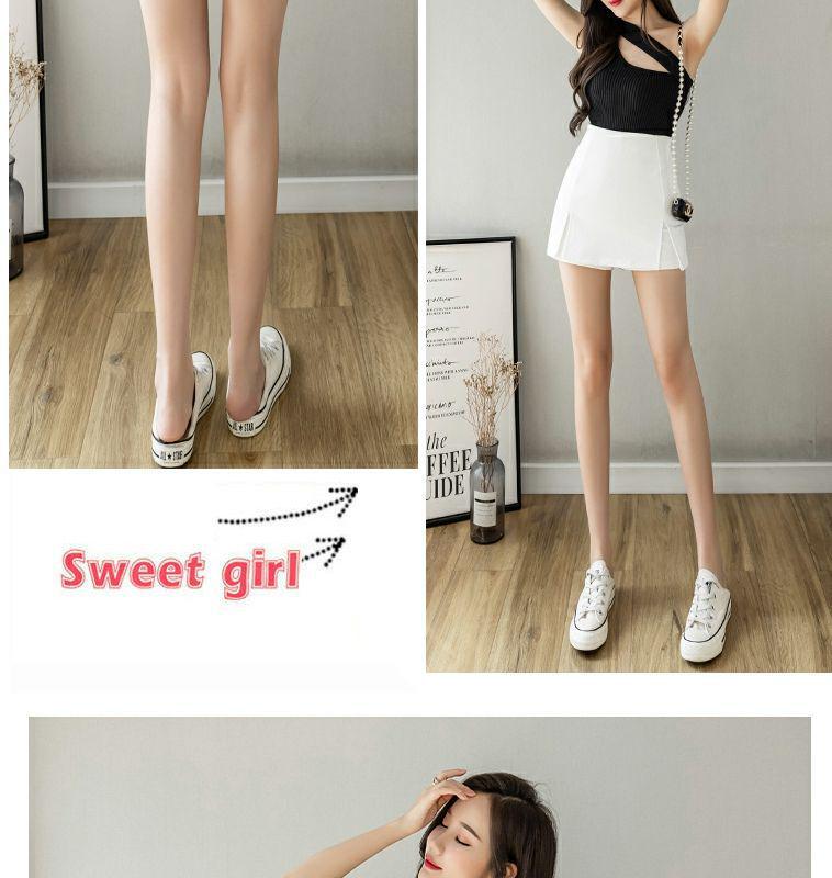 High Waist Elastic Slit Skort - Slimming & Sexy A-Line Shorts for Women 2024