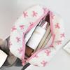 3 Pcs Cute Makeup Bag Large Capacity Quilted Storage Bag Bowknot Printed Bow Toiletry Case Travel Shopping Work Date Bag