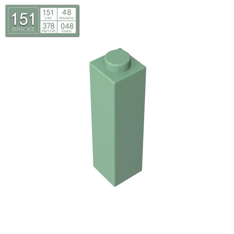 BRICKE 1x1x3 Building Block Compatible with Lego 14716 - Educational MOC Loose Parts. indivual