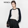 MO&Co. Winter New Merino Wool Round Neck Raglan Sleeve Sweater