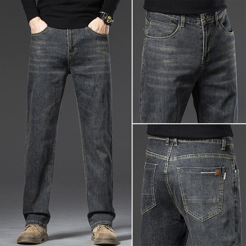New Loose Washed Casual Fashion Straight Comfortable Trendy Brand Retro Men s Youth High Street American Jeans 29 синий