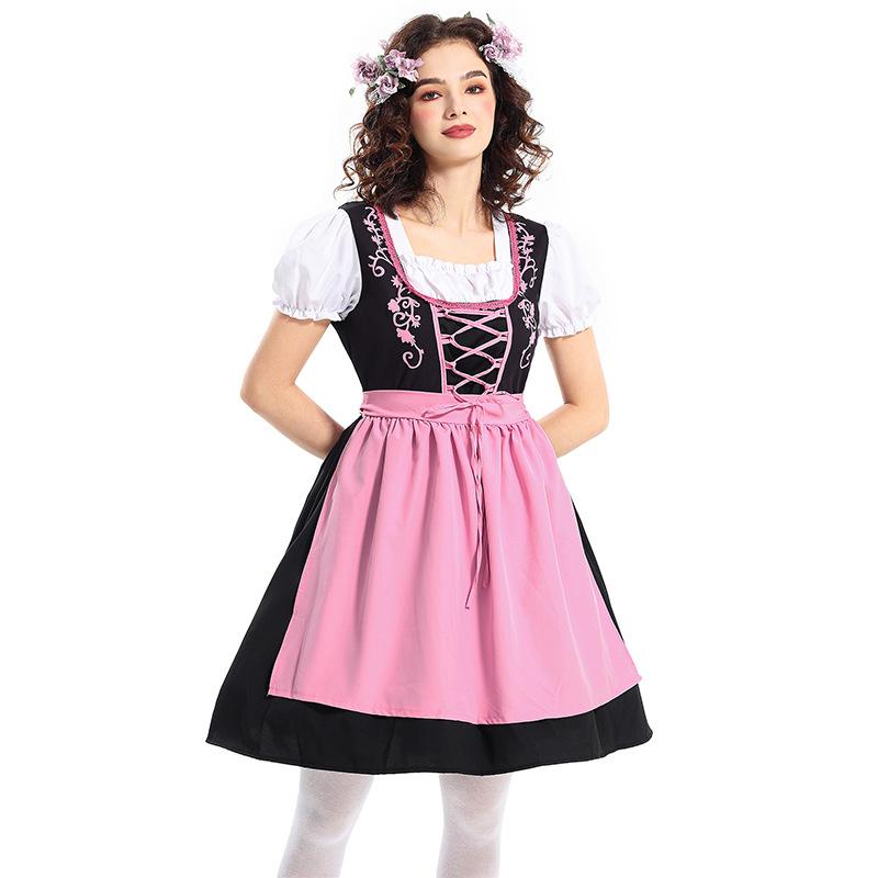 Festival Performance Carnival Costume Four Color Oktoberfest Outfit Parent Child Short Skirt Set