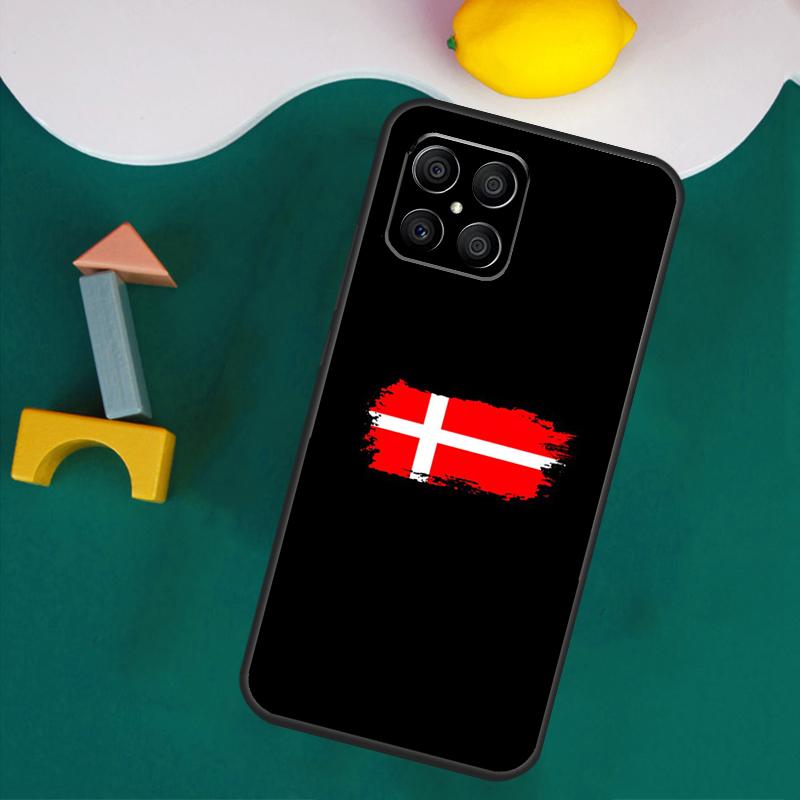 Dänemark Flagge Hülle Für Honor Magic 7 5 6 Lite Honor 200 Pro 50 70 90 Lite X9a X8a X8 X9 X8b X9c X9b Cover