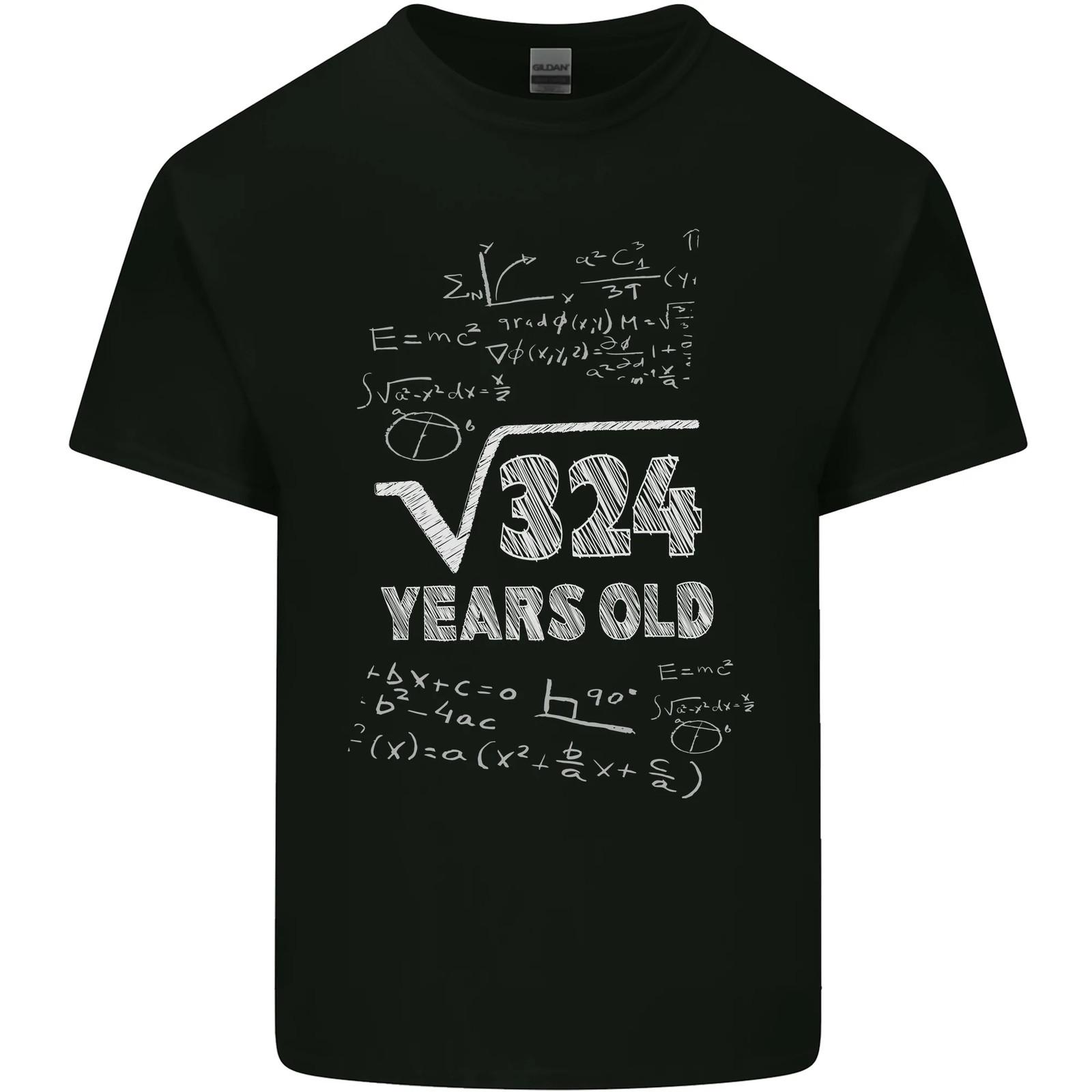 18th Birthday 18 Year Old Geek Funny Maths Mens Cotton T-Shirt Tee Top 3XL