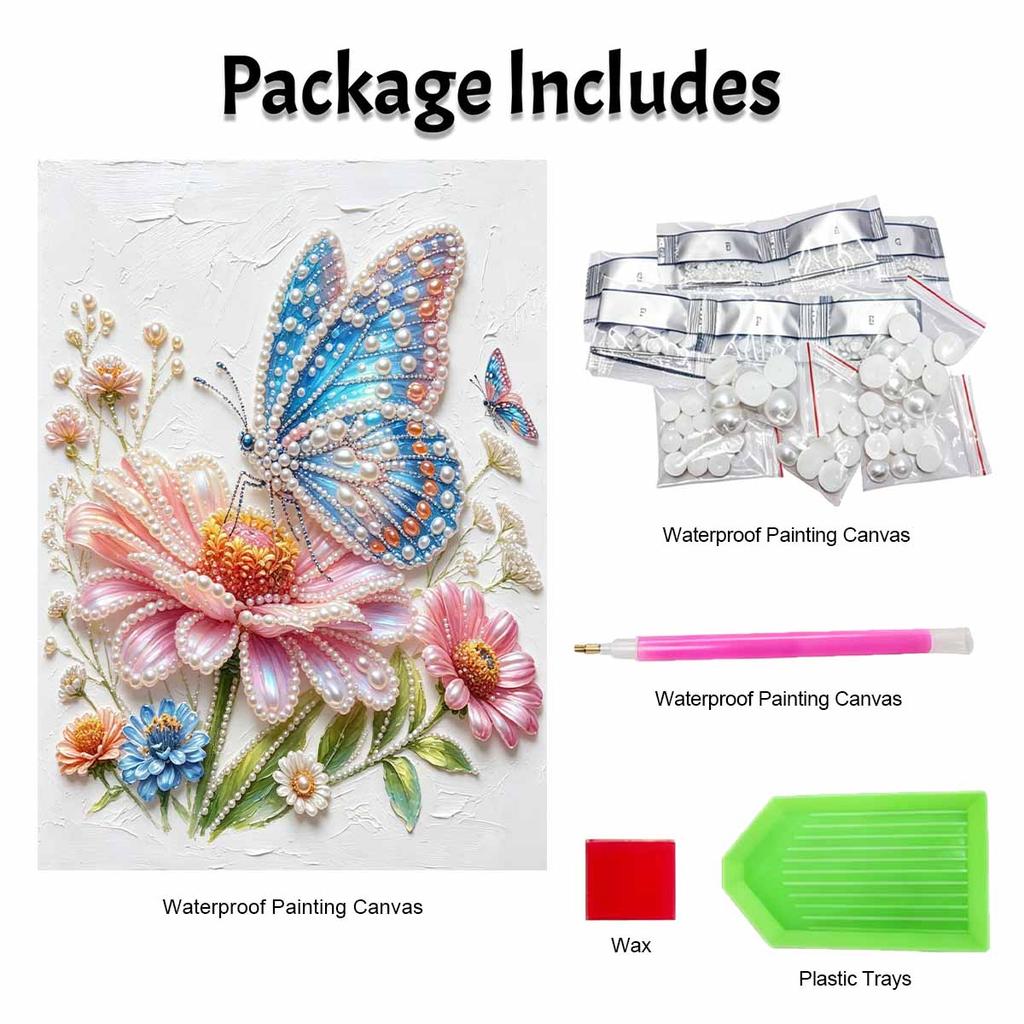 Animal Pearl Painting Butterfly Flowers Handmade DIY Pearl Art Painting Stickers Home Decoration Gifts