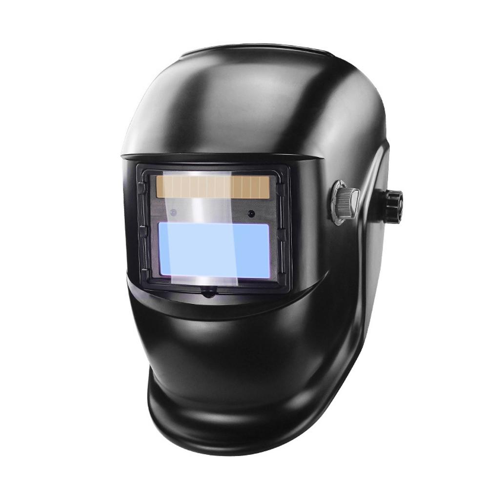 Solar Charging Automatic Dimming Welding Facemask Head-mounted Large View LCD Screen Welding