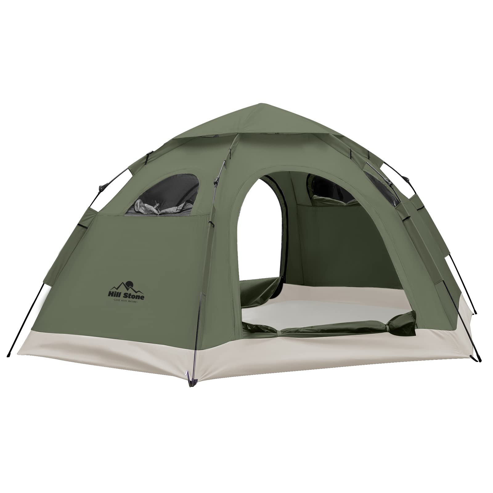 

Alice in Miscellaneous Goods UV Emergency Emergency Climbing One-Touch Tent, Dome-shaped Tent, 5-person Tent, Protection, Breathable, Evacuation, зелений