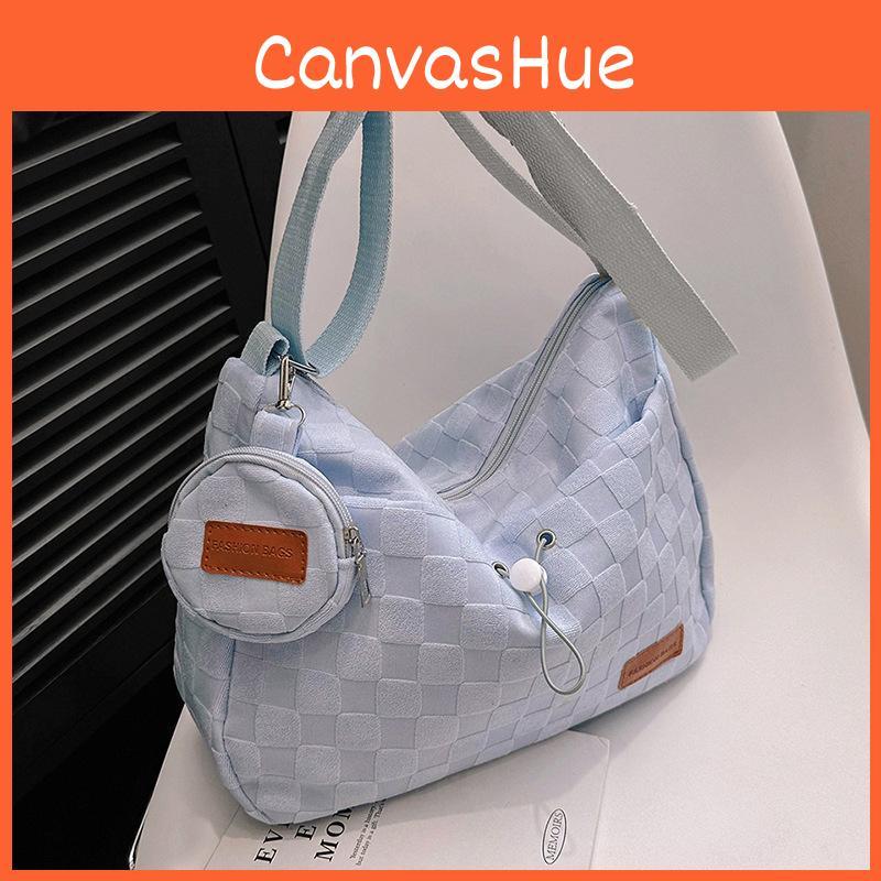 Trendy Canvas Tote Bag Women 2023 Summer New Small Batch Design Large Capacity Fashion Crossbody Bag