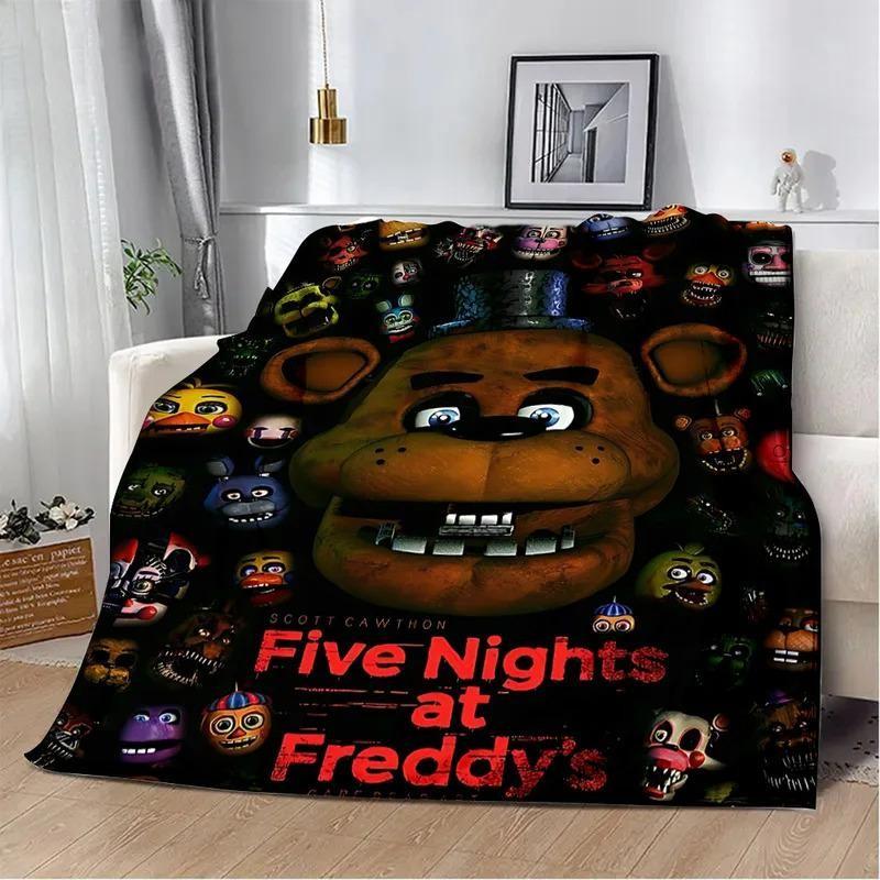 Cartoon Five Nights at Freddys Printed Blanket  Soft Comfortable Warm for Home Travel and Birthday Gifts