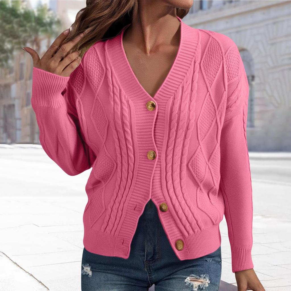 Women's Fashionable Casual Classic Cardigan Long-Sleeved Jacket