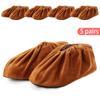 5 Pair Reusable Velvet Fabric Shoe Covers Non-slip Adult Washable Keep Floor Carpet Cleaning Indoor Outdoor Shoe Protector Cover