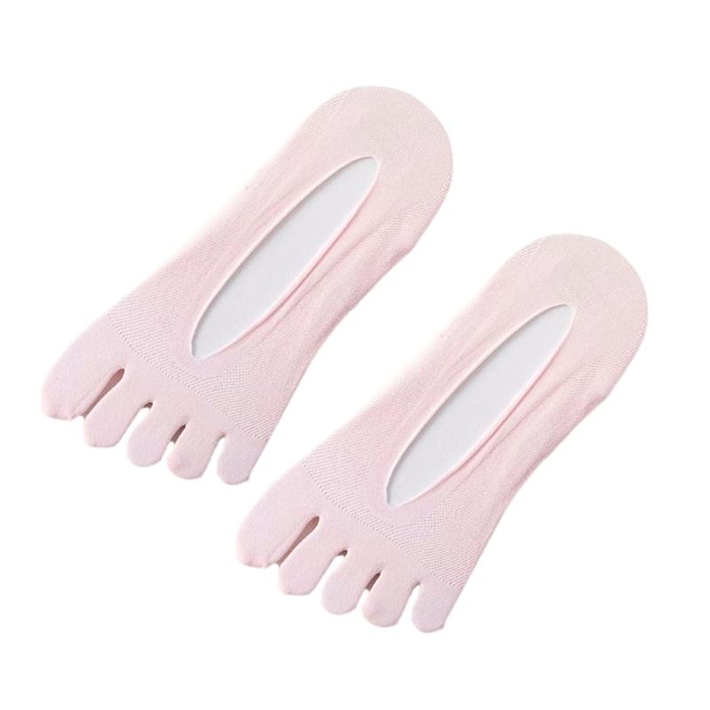 Women's No Show Toe Socks Invisible Low Cut Liner Socks with Toes Separated for Athletic Running Five Finger Socks