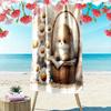 Fluffy charm amidst daisies Print beach towel, quick drying, suitable for travel, outdoor sports, jogging, the beach and swimming, gift