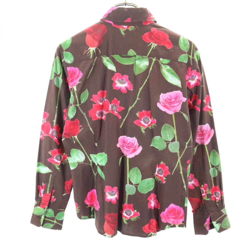 Paul Smith Floral Long Sleeve Shirt 42 Brown Women Used