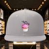 Pink Gun Cupcake Graphic Baseball Cap Unisex Polyester Flat Brim Snapback Hat Outdoor Dad Hat
