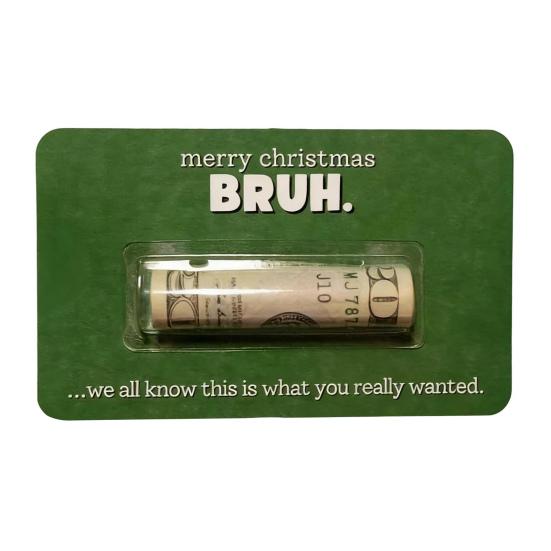 Bruh Money Holder Christmas Tree Hanging Cash Holder Card Decoration Ornament Festival Party Holiday