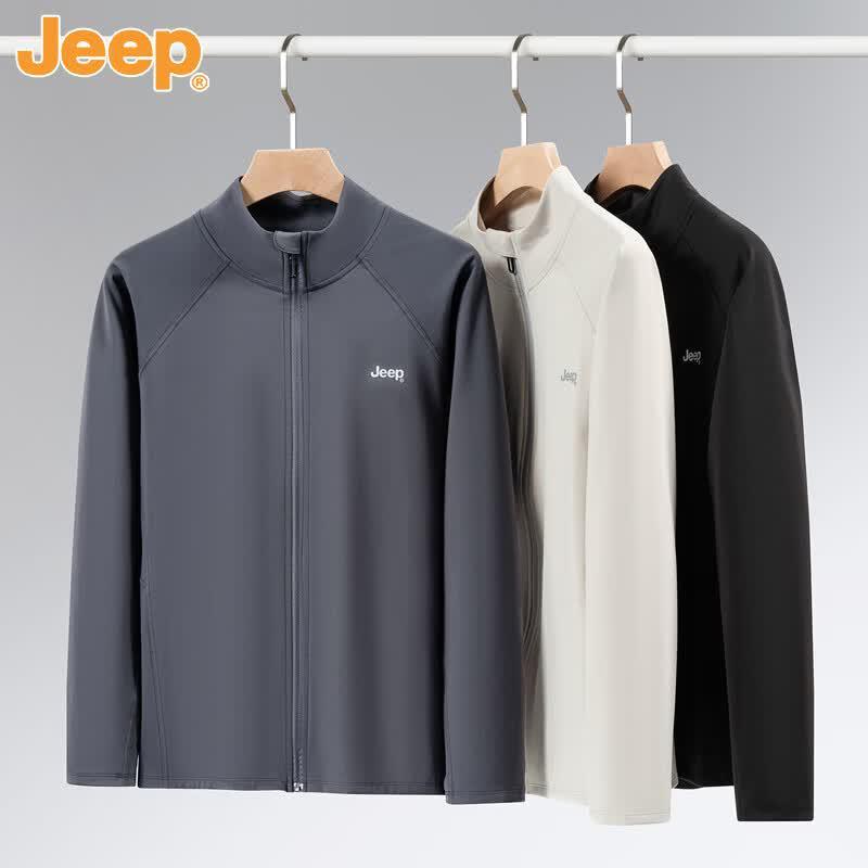 Jeep Men's Quick-Dry Stand Collar Sports Jacket