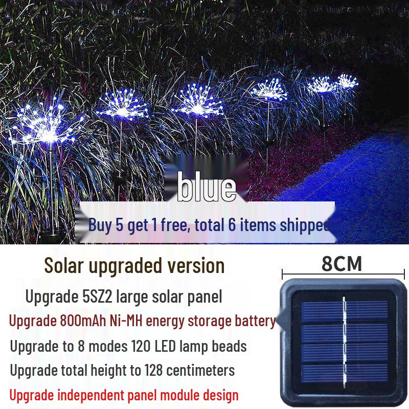 Waterproof Solar Dandelion Firework String Lights for Garden and Lawn Decoration
