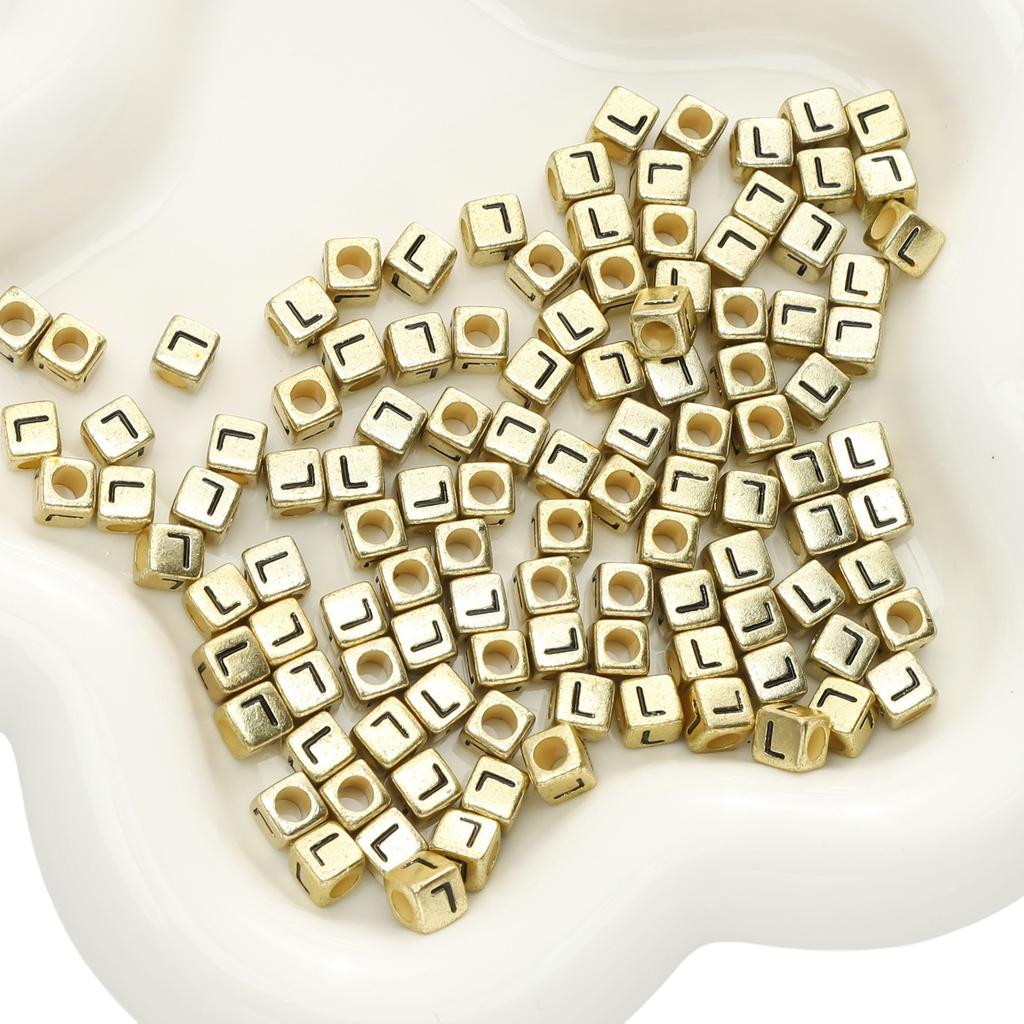 Mărgele Handmade Mărgele Acrilice Alfabet Mărgele Pătrate Mărgele Plate Mărgele Rotunde Handmade DIY Accesorii Bijuterii Mărgele Distanțiere Brățară Mărgele Înșirate Manual