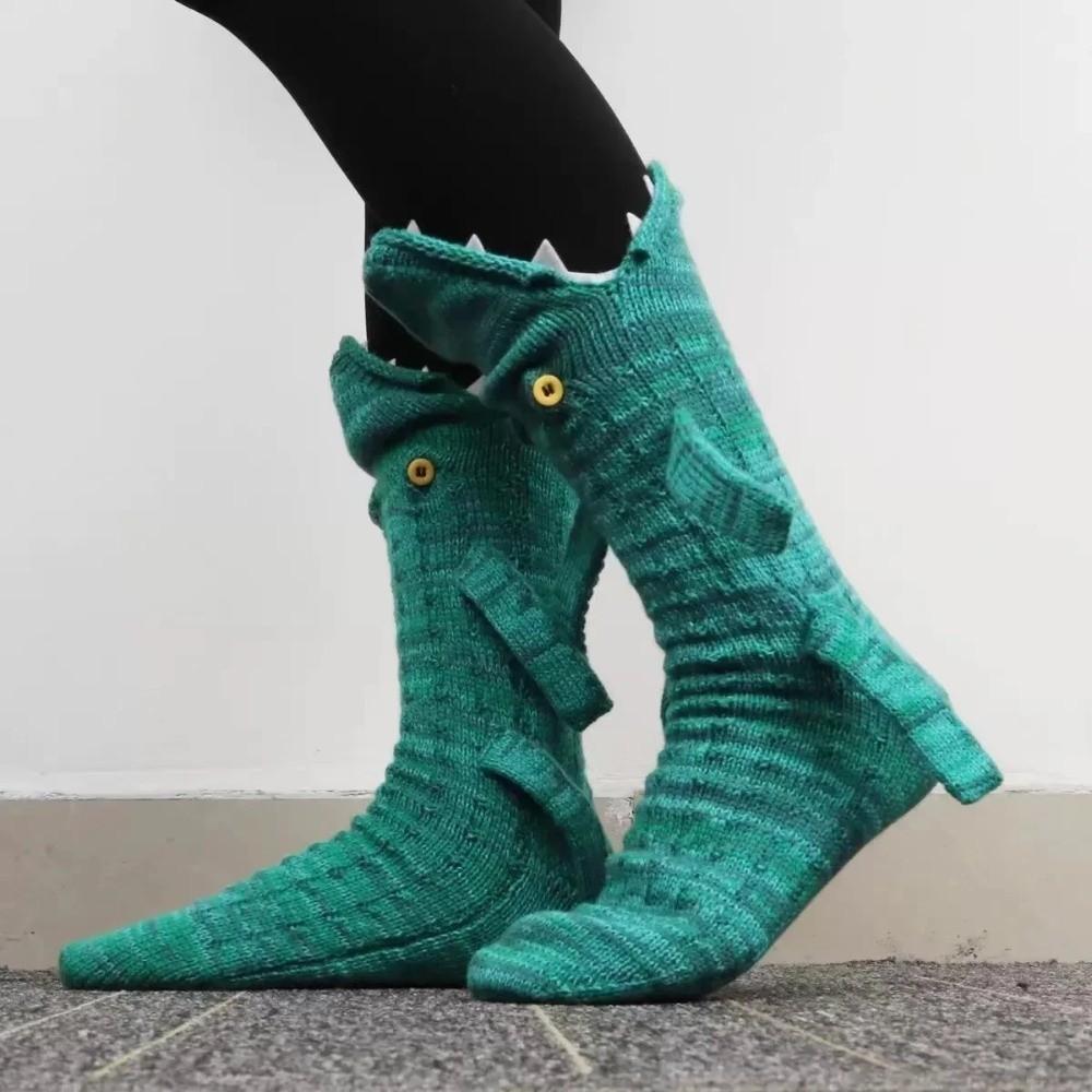 Breathable Knitted Socks Soft 3D Floor Socks Shark Crocheted Animal Socks  Stocking Stuffers
