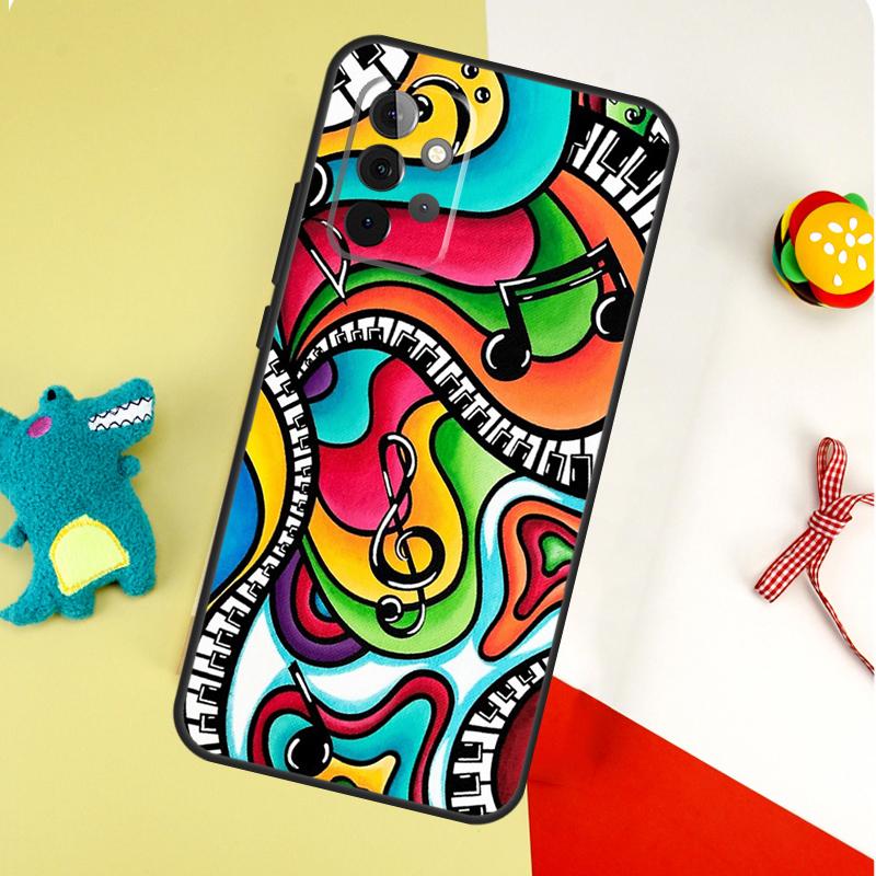 Piano Keys Musical For Samsung Galaxy A53 A33 A13 A54 A34 A14 A55 A35 A15 A05 A06 A16 A22 A32 A52 Phone Case