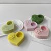 Epoxy Candlestick Silicone Mold Candle Base Mould Heart Shaped Candle Holder Molds Ornaments Home Decorations Mould