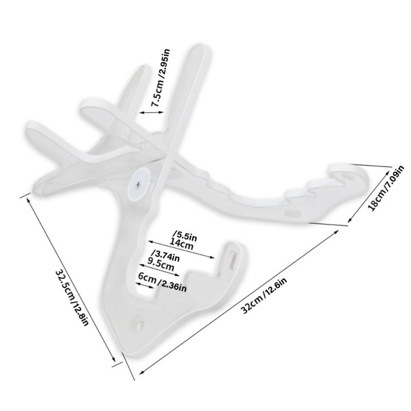 Folding Acrylic Ukulele Stand with Light Musical Instrument Holder Small Guitar Stand for Ukulele, Violin and Mandolin
