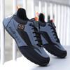 Spring and Autumn Sneakers Men's Fashion Lightweight Casual Shoes Comfortable Versatile Travel Shoes Net Surface Leather Surface Men's Shoes