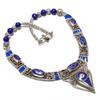 18" Vintage Tibetan Necklace Natural Lapis Lazuli Pendant Nepali Tribal NN 198