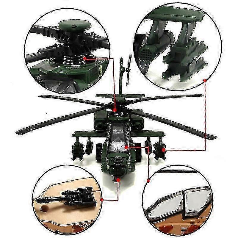 2025 Spielzeugflugzeug Legierungsflugzeugmodell Simulation Apache Hubschrauber Jäger