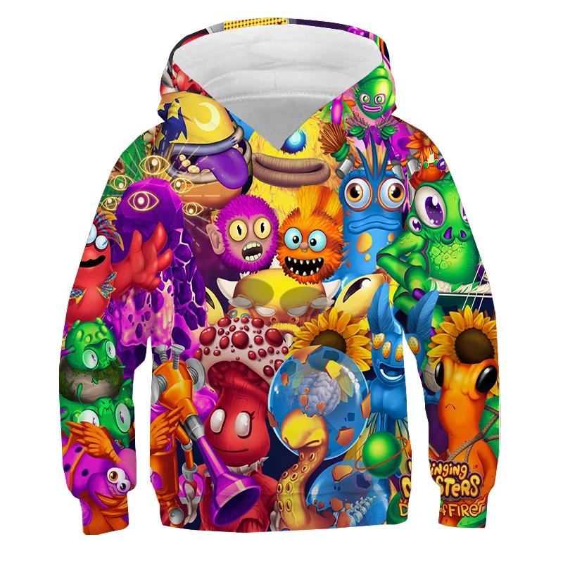 Kids Clothes My Singing Monsters Print Hoodie Girls Cartoon Casual Sweatshirts Children's Clothing Autumn Boys Hoody Pullover
