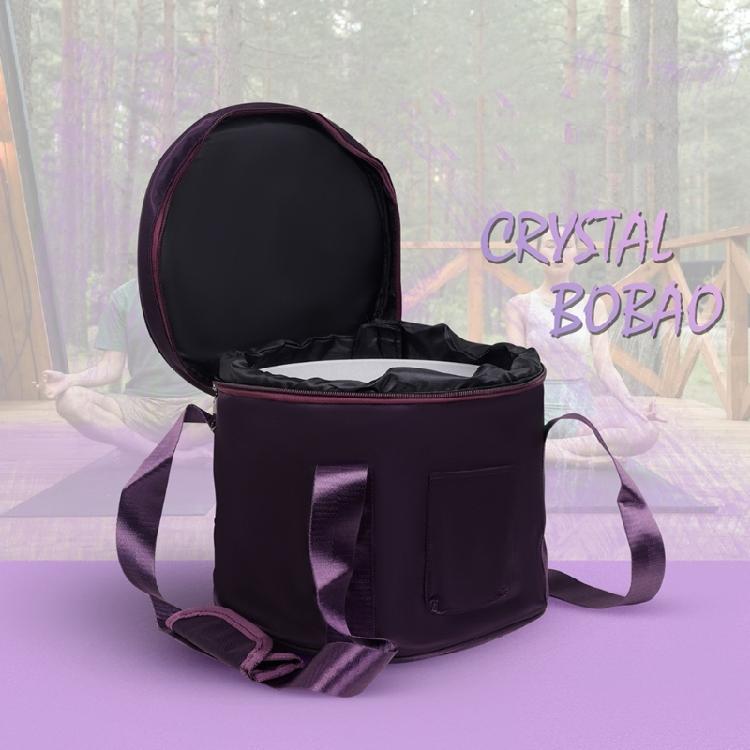 Bolsa de transporte acolchada gruesa para cuenco tibetano de yoga, bolsa de viaje con correa de transporte