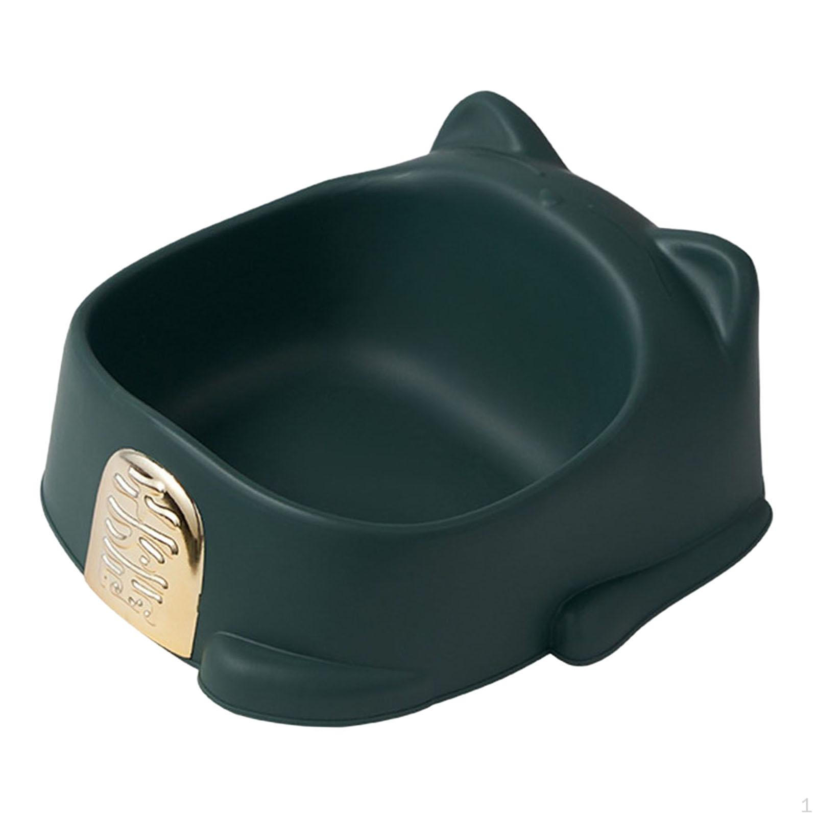 

Cat Bowl with Non Slip Mat Feeding Thicken Dish Pet Feeder and Waterer for Dog зелёный