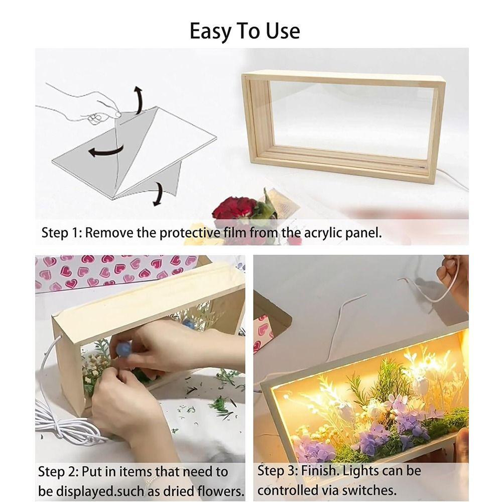 DIY 3D Picture Frame Rectangle Figures Display Case Durable Doll Display Stand  Office Decoration