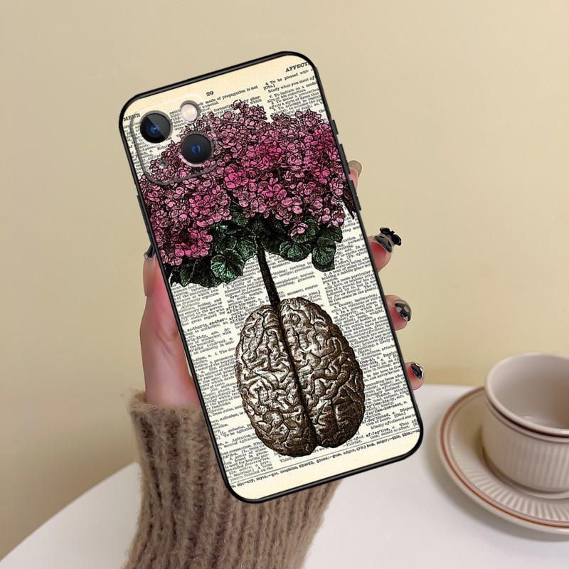 Medical Human Organs Brain Kidney Phone Case For iPhone 15 Pro Max 11 12 13 14 16 17 Pro Max mini Plus 16e 17 Air Cover Funda